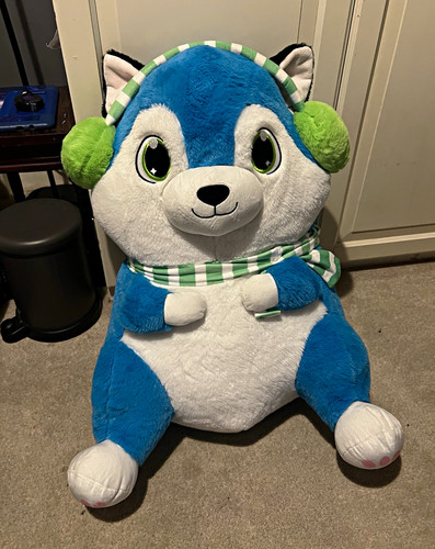 Large husky dog plush soft - husky,