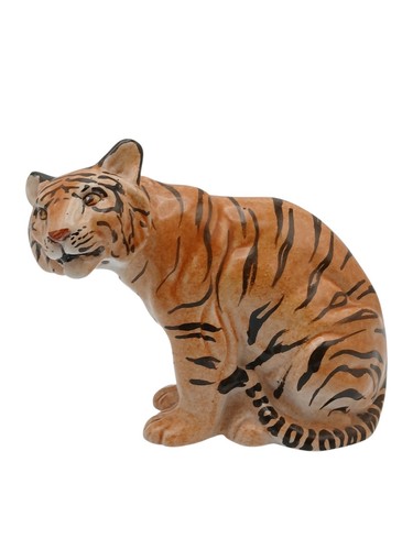 Vintage italian ceramic tiger - vintage,