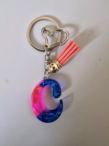 Handmade resin keyring - handmade,