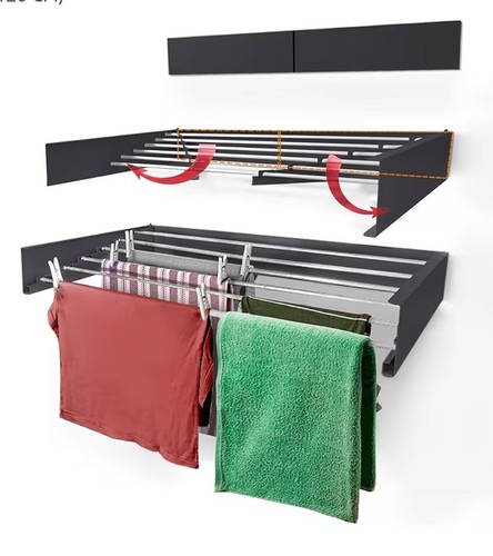 120cm wall mounted - mounted, clothes