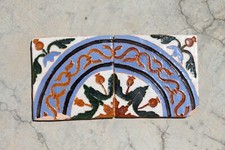 1930s Set of Two Portuguese Tiles, Moorish Arista Style