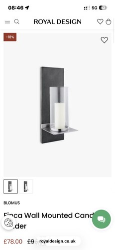 Lantern grey wall mounted - grey,