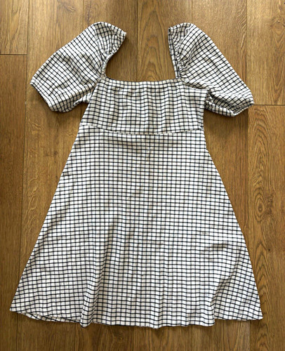 Zara black white check - black, fit