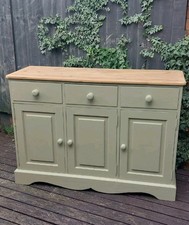 Solid pine sideboard, kitchen dresser finished in Sage Farmhouse 