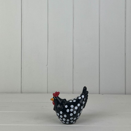 Black ceramic speckled chicken - black,