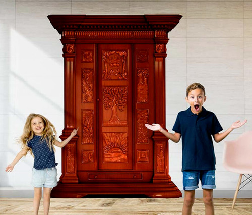 Narnia wardrobe wall nursery - wall,