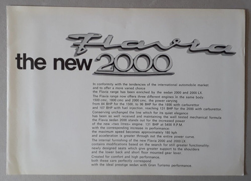 Lancia flavia brochure 1969 - flavia,