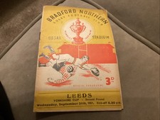 Bradford Northern v Leeds RL Yorkshire cup programme 28/9/51