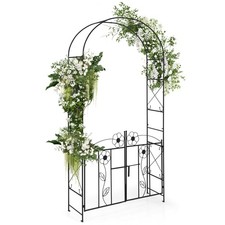 229cm Black Metal Garden Arch