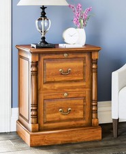 La Reine Mahogany Two Drawer Filing Cabinet