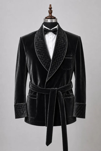 Black velvet smoking - black,