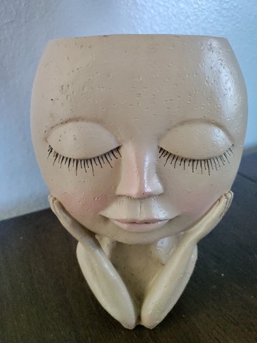 Lady face planter pots head - pots,