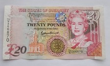 COLLECTABLE: Guernsey £20 Pound Banknote - Channel Islands- FREE SIGNED FOR P&P