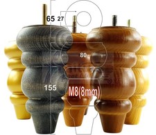 4 Solid Turned Wood Furniture