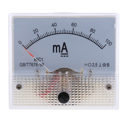100ma analog amp meter - 0-100ma,