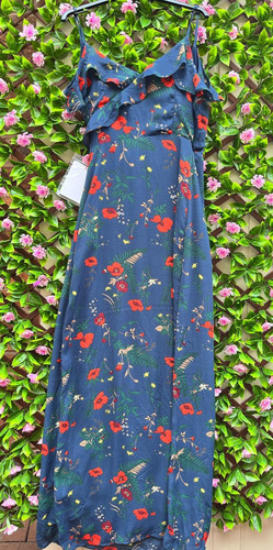 Teal blue poppy floral - teal,