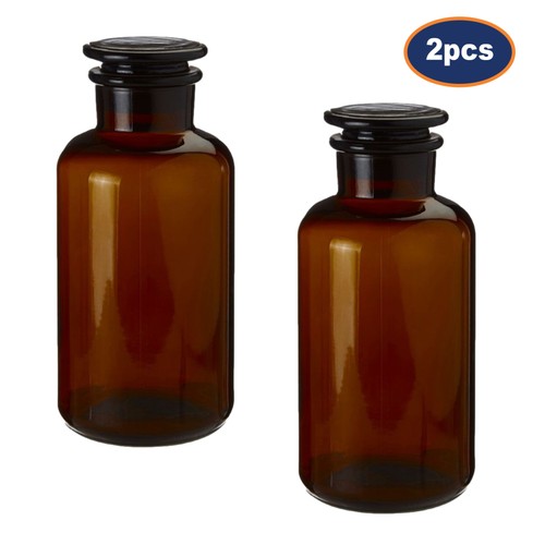 2pcs apothecary glass bottle - 2pcs,