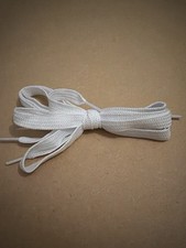 White Flat Shoe Laces – Strong Durable Shoelaces for Trainers or Sneakers SH0004