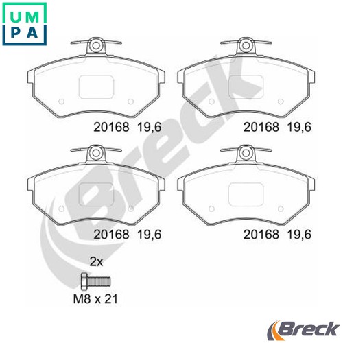 Brake pad set disc - set,