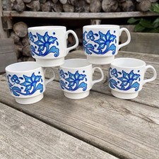 Vintage retro blue floral - vintage,