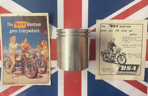 Bsa piston with rings - with,