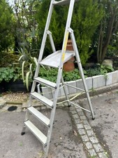 Zarges Aluminium 5 Tread Painters Step Ladder  With  Tray For Tools/paint