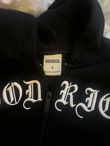 Hoodrich black white logo - hoodrich,
