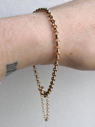 Vintage 9ct gold belcher - gold, rolo