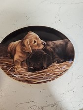 NIGEL HEMMING FRANKLIN MINT DOG OVAL LABRADOR PLATES