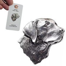 Labrador Pin Badge Pewter Lab