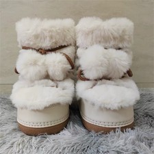 Fur boots yeti boots snow