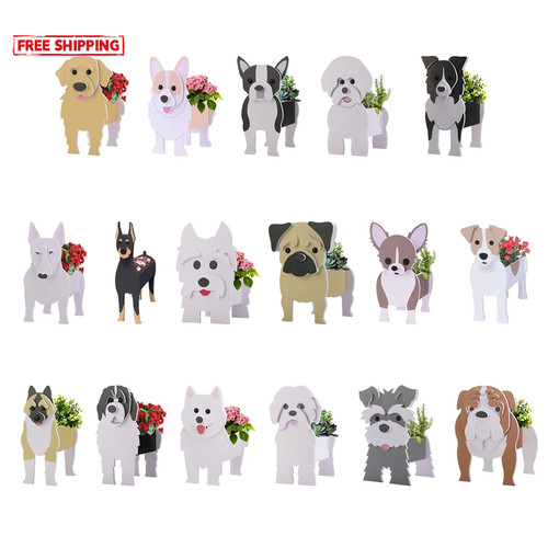Cute dog planter - dog,