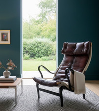 Vintage Pernilla 69 Armchair by Bruno Mathsson for Dux In Oxblood Leather 1960s