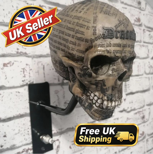 Motorcycle helmet holder skull - motorcycle,