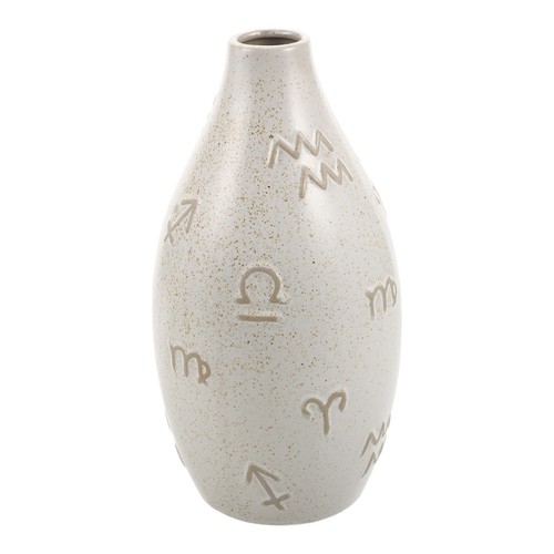 Modern ceramic ribbed - ceramic, vase