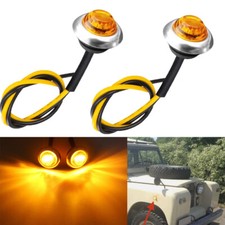 2x Amber Side Light Indicator For Classic Car Fiat Lancia Jaguar Morgan Kit LED