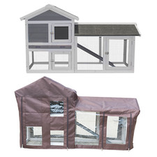 SAVONA RABBIT HUTCH OUTDOOR COVER 2 TIER DOUBLE LEVEL GUINEA PIG LARGE RUN