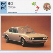 1969-1973 FIAT DINO 2400 Classic Car Photo/Info Maxi Card