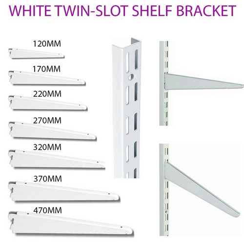 Twin slot shelving white - twin,