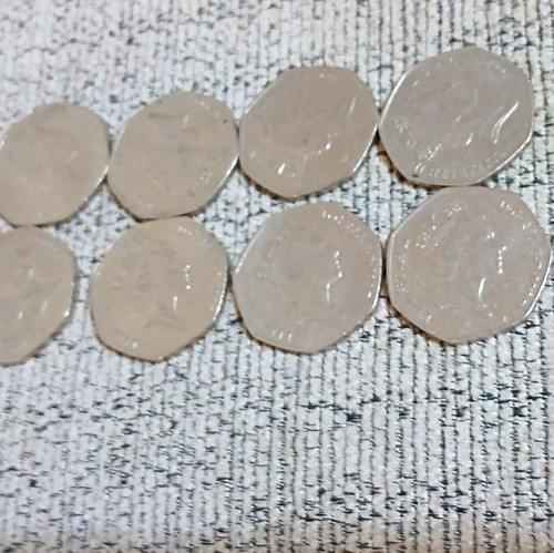 Elizabeth british 50p coin - ii,