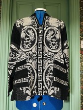 True Vintage 1970s Bamboo Cotton Embroidered Kaftan Top By Kritselis - Size 14 