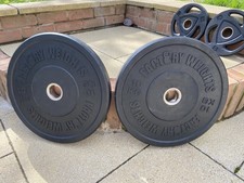  2 x 10kg Factory Weights Olympic Bumper Weight Plates