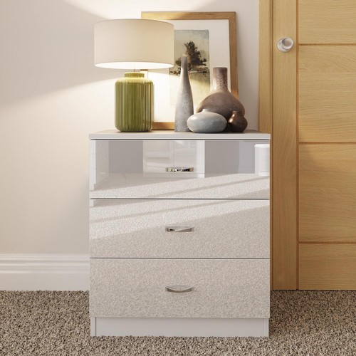 High gloss chest drawers - high, of