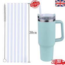 10PCS Replacement Straws Fit Stanley 40oz Tumbler Cup Clear Reusable DrinkingSet