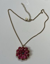 NEXT pink flower pendent Necklace