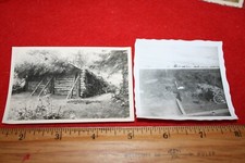World War 2 WW2 Original photo German Wehrmacht forest bunker bomb shelter #520