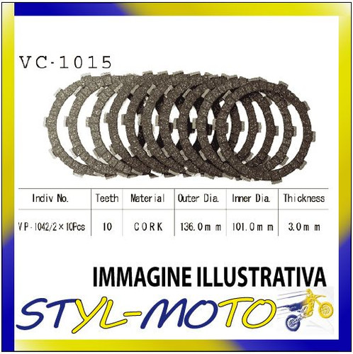 Clutch cork disc kit vesrah - cork,