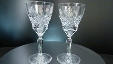 Cut Crystal glasses x 2 15cm,(5.90") Tall, free delivery