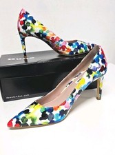 Dune Multi Coloured Bubbles Print Patent Leather Heeled Shoes  Size 5 RRP £85