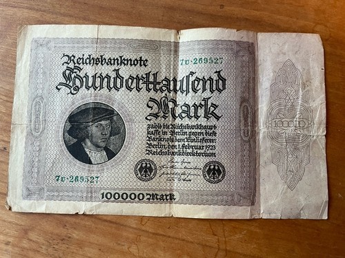 German hyperinflation banknote - hyperinflation,